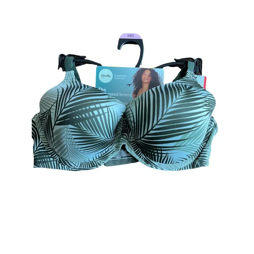 NWT Kindly Yours Sustainable Full Coverage Palm T-Shirt Bra Women’s Size 34D